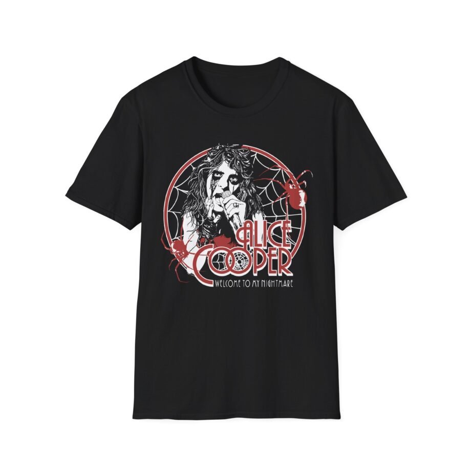 Alice Cooper Welcome to My Nightmare 50th Anniversary Spider Swarm Unisex Softstyle T-Shirt