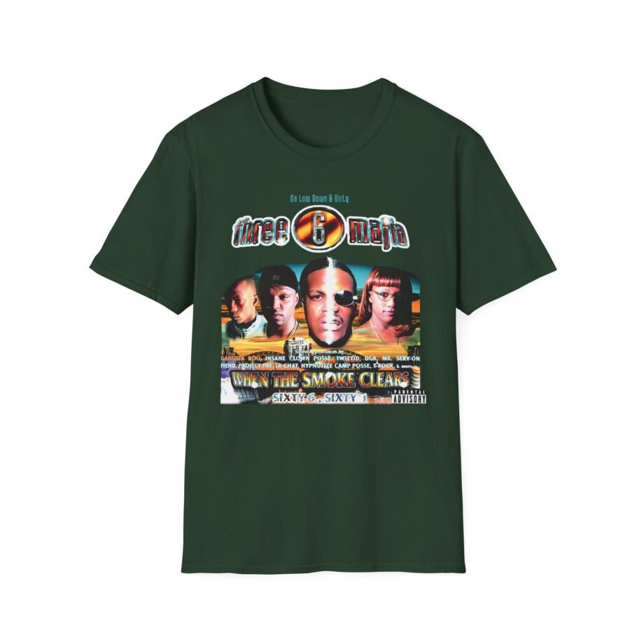 Three 6 Mafia When the Smoke Clears Unisex Softstyle T-Shirt