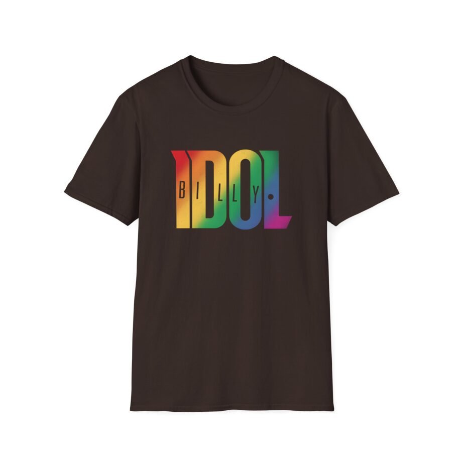 Billy Idol Black Rainbow Logo Unisex Softstyle Shirt
