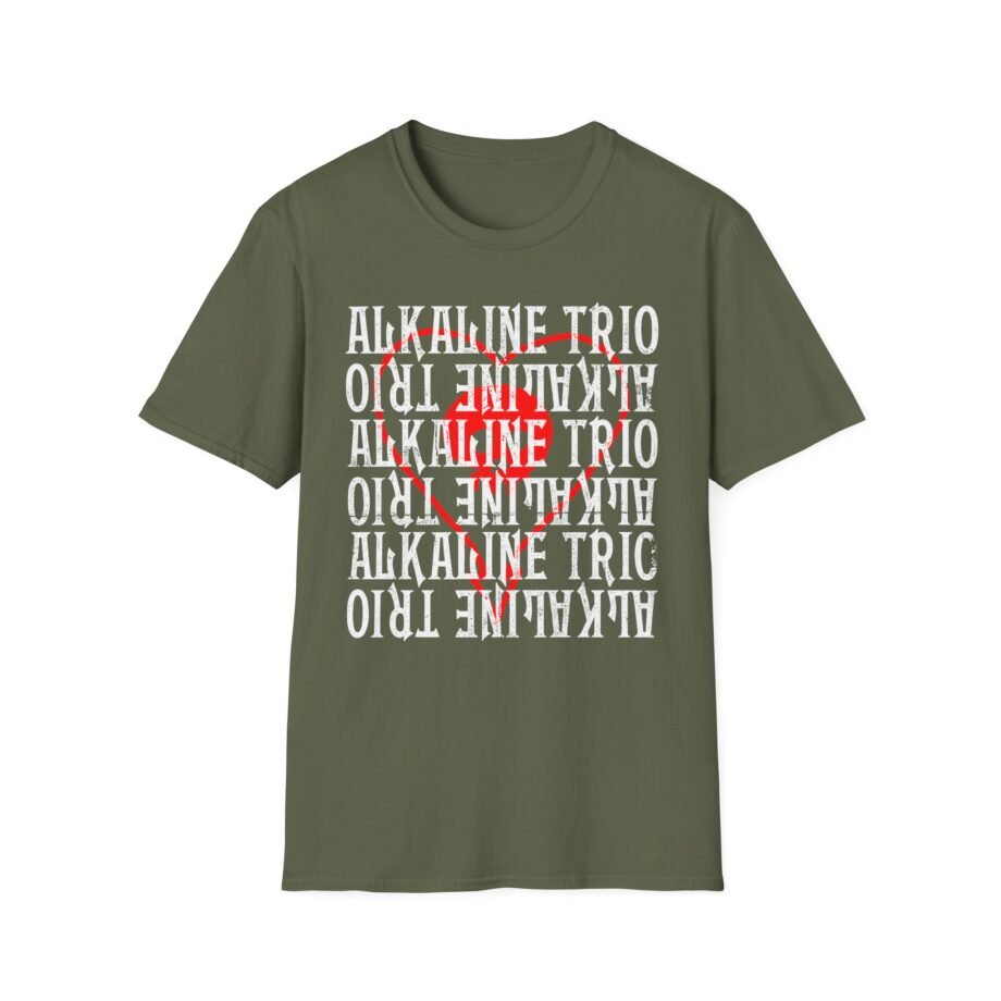Alkaline Trio Heartskull Repeat Logo Unisex Softstyle T-Shirt