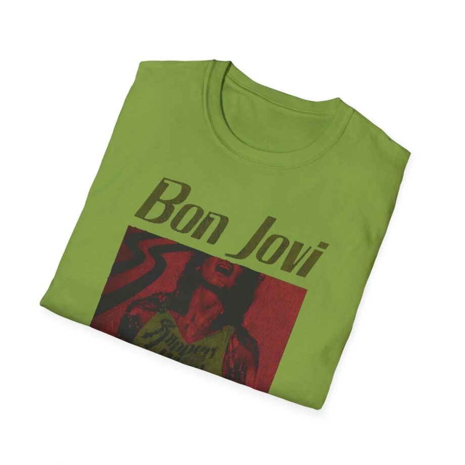 Bon Jovi Slippery When Wet Vintage World Tour Unisex Softstyle T-Shirt