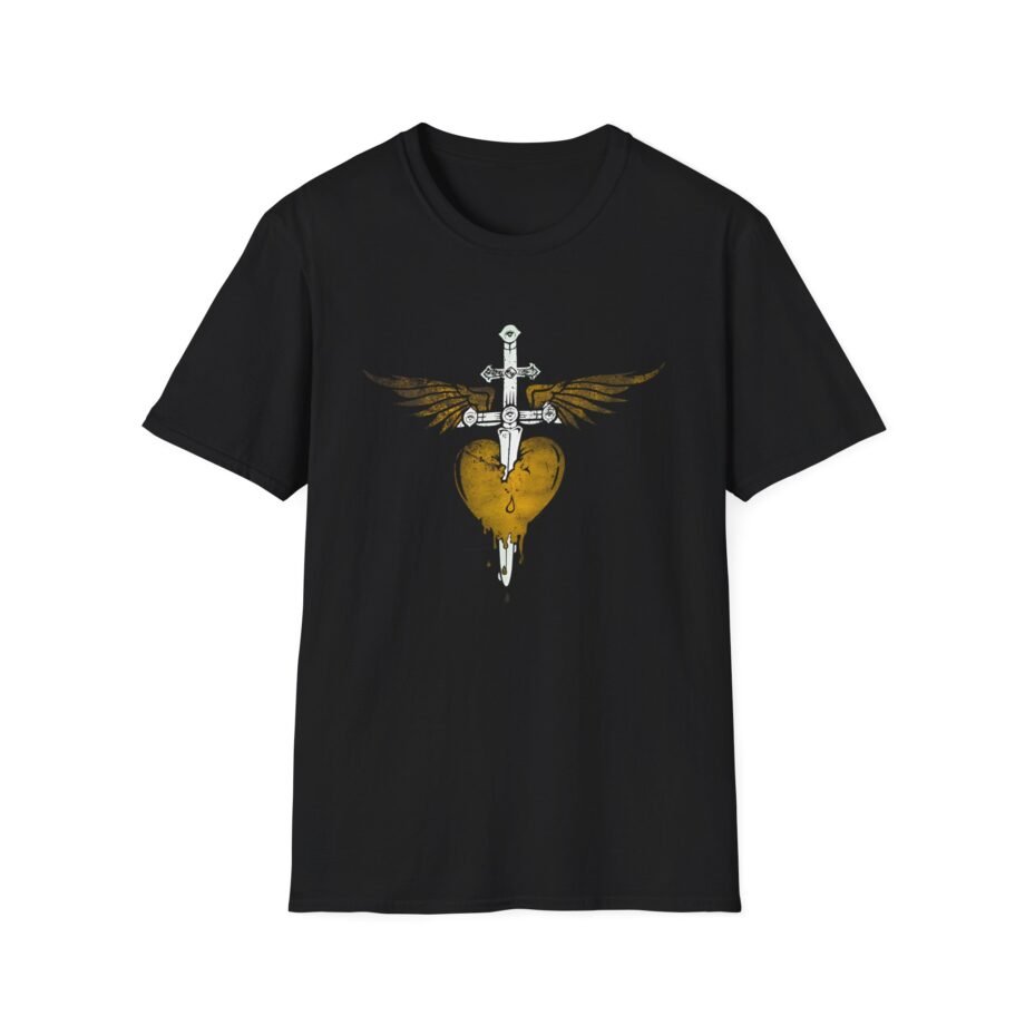 Bon Jovi Bon Jovi Gold Heart & Dagger  Unisex Softstyle T-Shirt