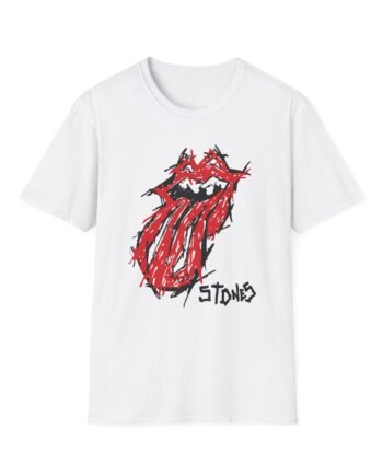 RS No Filter Hand Drawn Tongue Unisex Softstyle T-Shirt