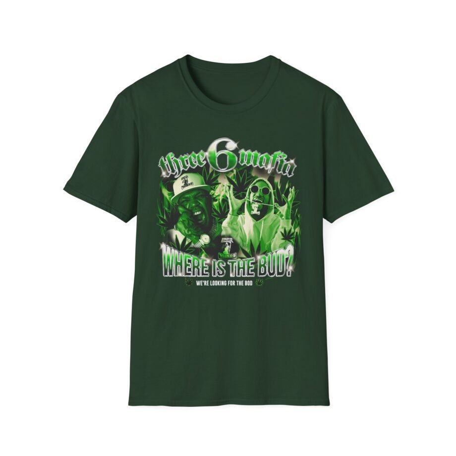 Three 6 Mafia Where is the Bud? Unisex Softstyle T-Shirt
