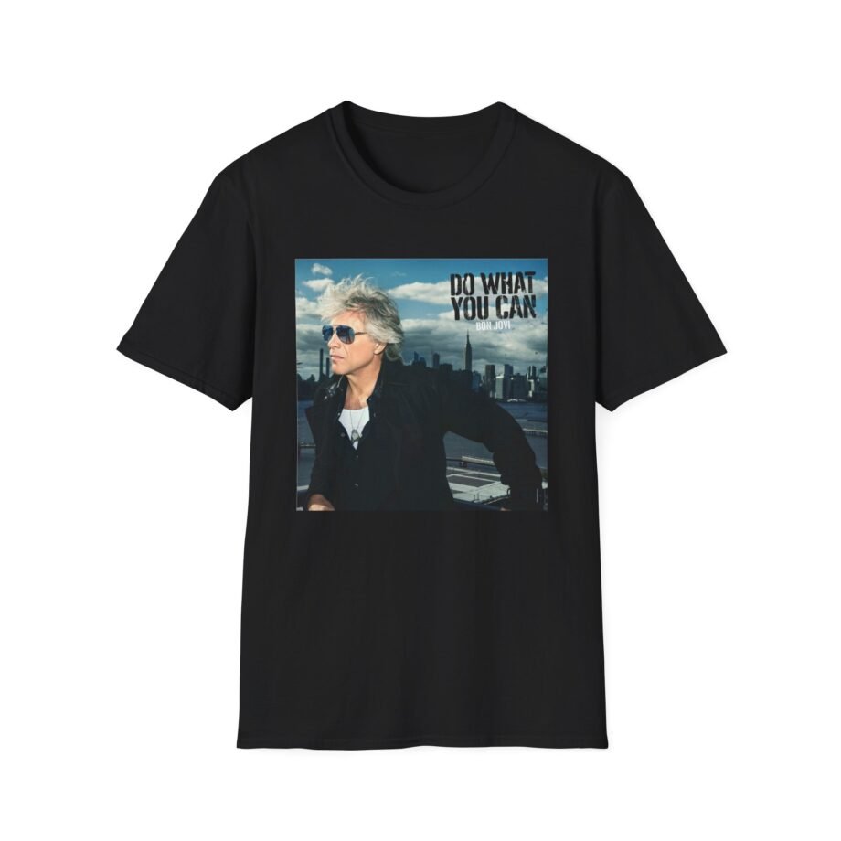 Bon Jovi Do What You Can Portrait Unisex Softstyle T-Shirt