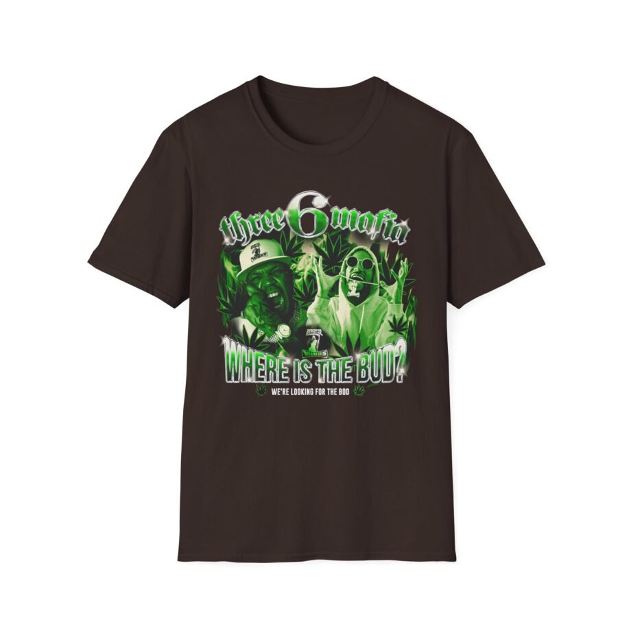 Three 6 Mafia Where is the Bud? Unisex Softstyle T-Shirt