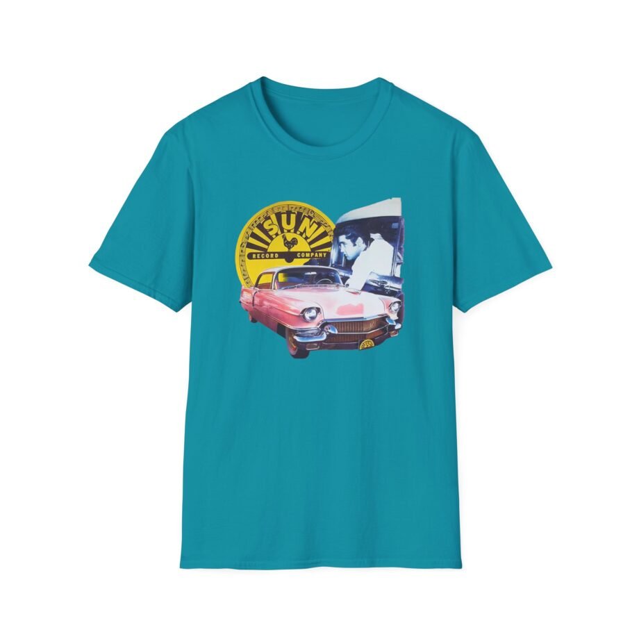 Sun Records Elvis Pink Cadillac Unisex Softstyle T-Shirt