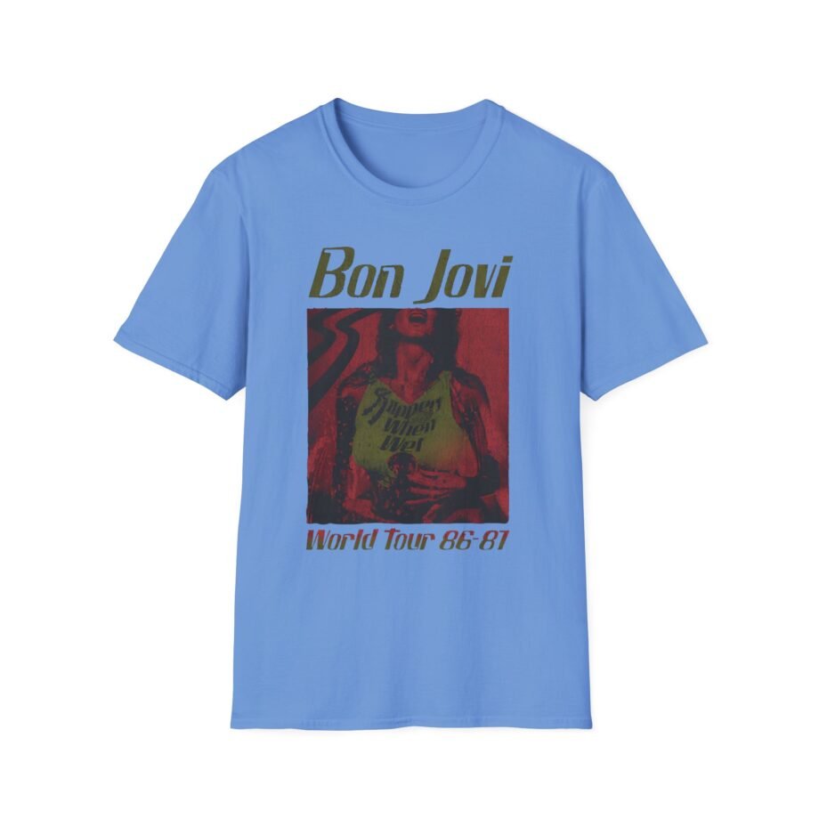 Bon Jovi Slippery When Wet Vintage World Tour Unisex Softstyle T-Shirt