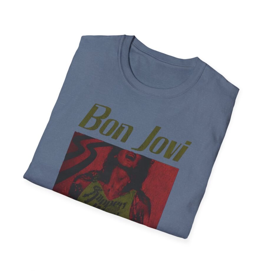 Bon Jovi Slippery When Wet Vintage World Tour Unisex Softstyle T-Shirt