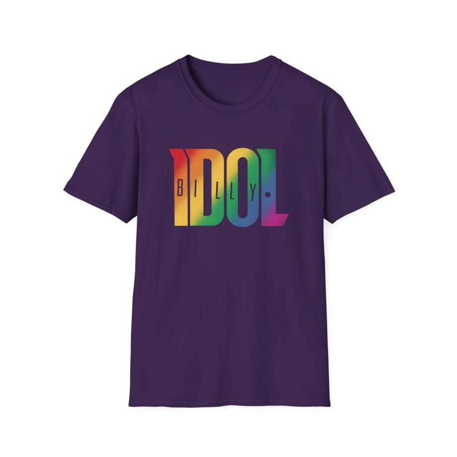 Billy Idol Black Rainbow Logo Unisex Softstyle Shirt