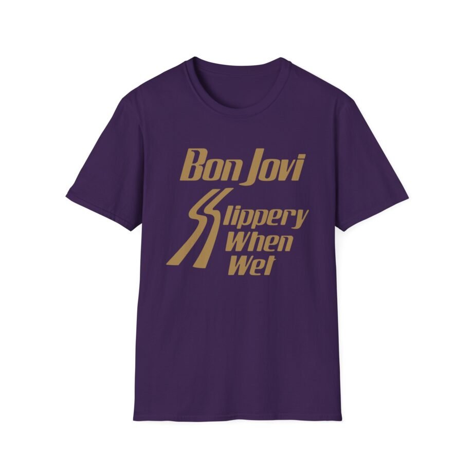 Bon Jovi Slippery When Wet  Unisex Softstyle T-Shirt