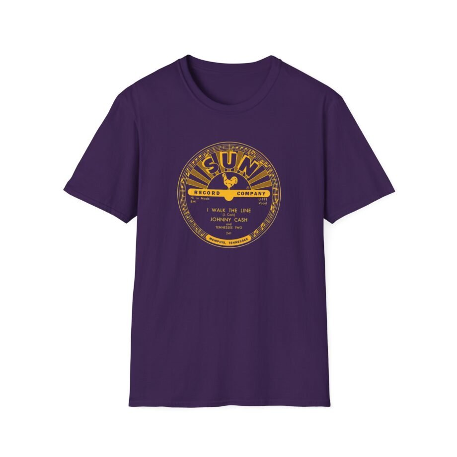 Sun Records Johnny Cash Walk the Line Unisex Softstyle T-Shirt