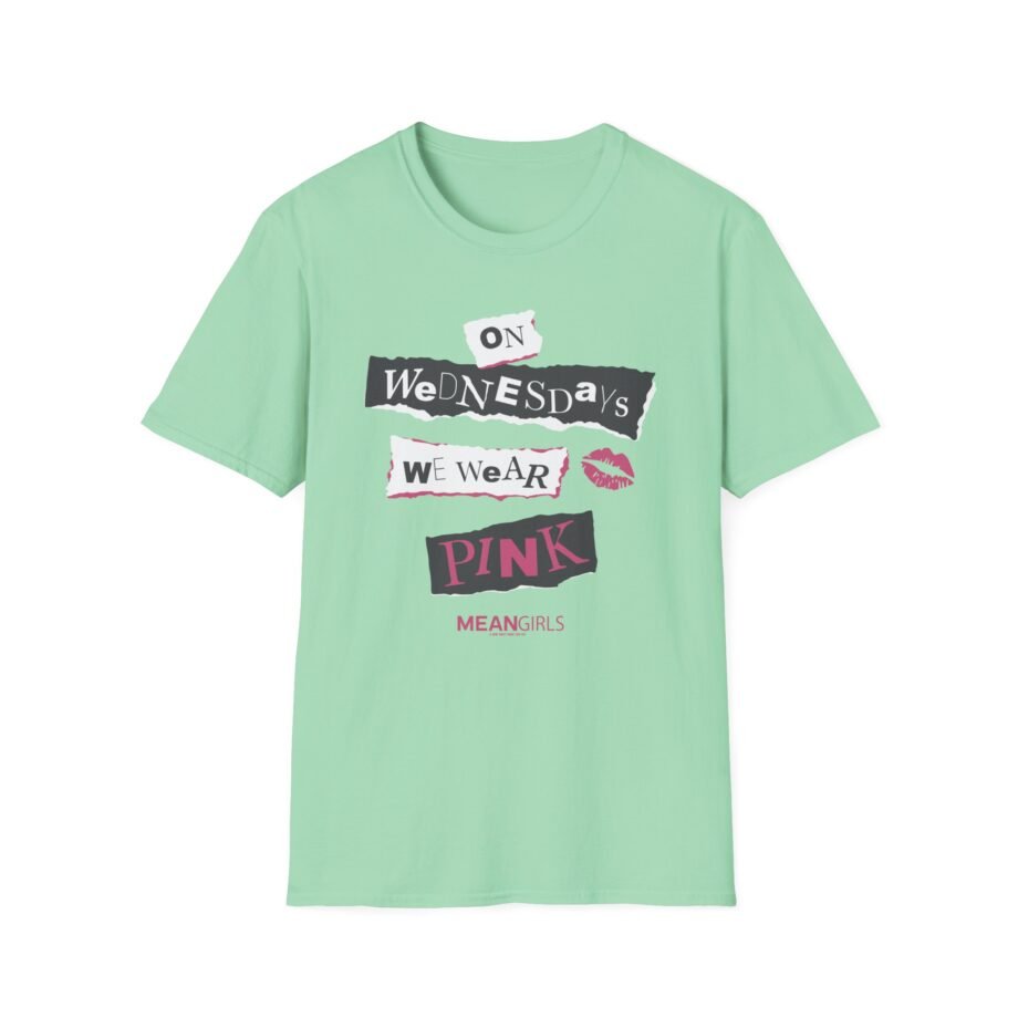 Mean Girls on Wednesdays We Wear Pink Unisex Softstyle T-Shirt