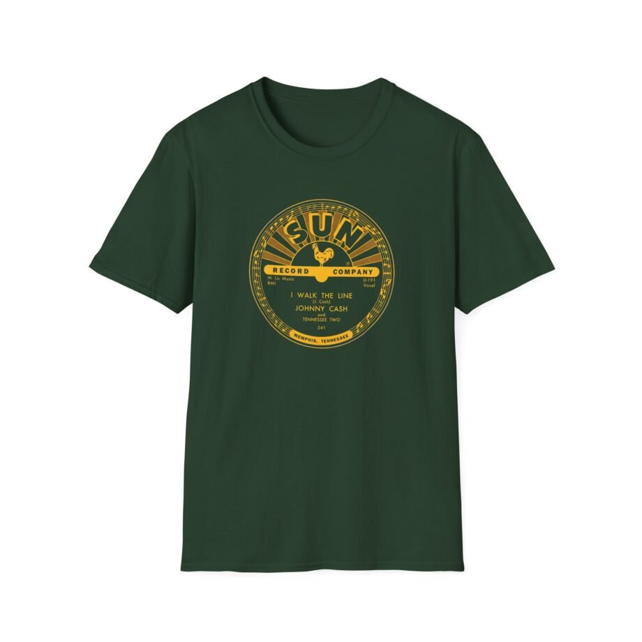 Sun Records Johnny Cash Walk the Line Unisex Softstyle T-Shirt