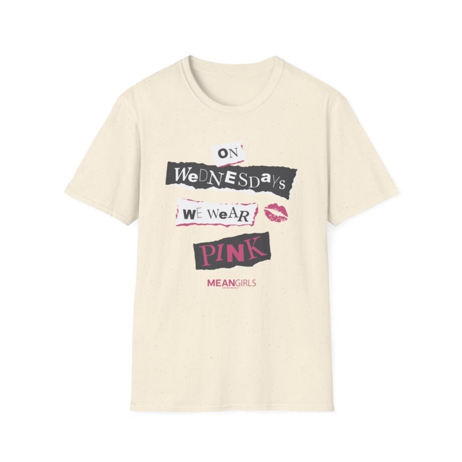 Mean Girls on Wednesdays We Wear Pink Unisex Softstyle T-Shirt