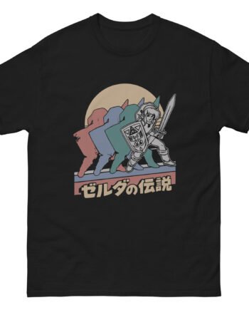 The Legend of Zelda Link Hiragana Spread Unisex classic tee