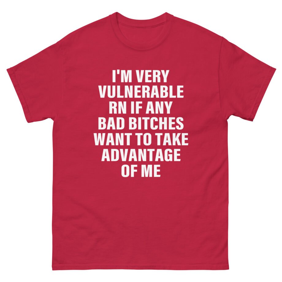 Dom Dolla I'm Very Vulnerable Rn if Any Bad Bitches Want to Take Advantage of Me Unisex classic tee