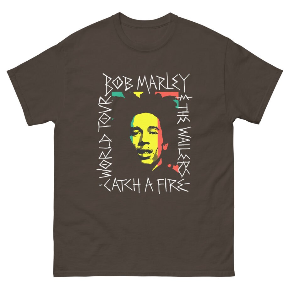 Bob Marley Catch a Fire Handwritten Frame Unisex classic tee