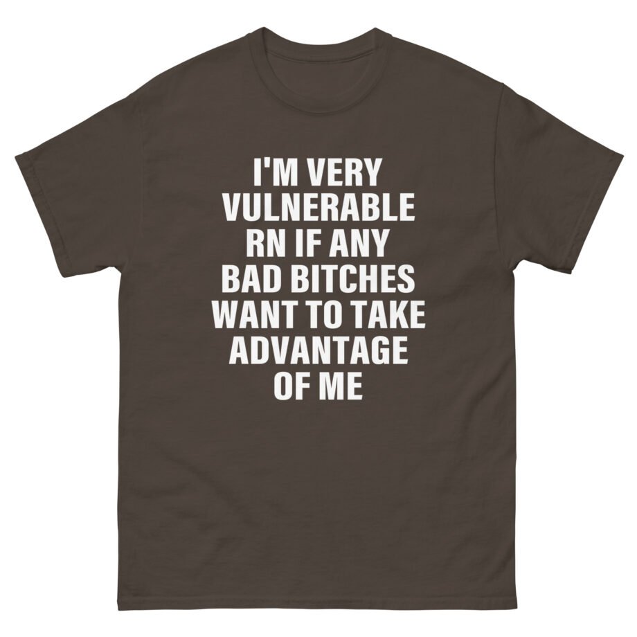Dom Dolla I'm Very Vulnerable Rn if Any Bad Bitches Want to Take Advantage of Me Unisex classic tee