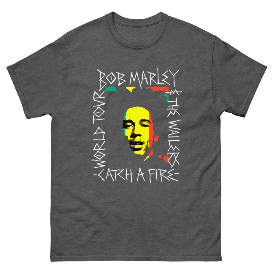 Bob Marley Catch a Fire Handwritten Frame Unisex classic tee
