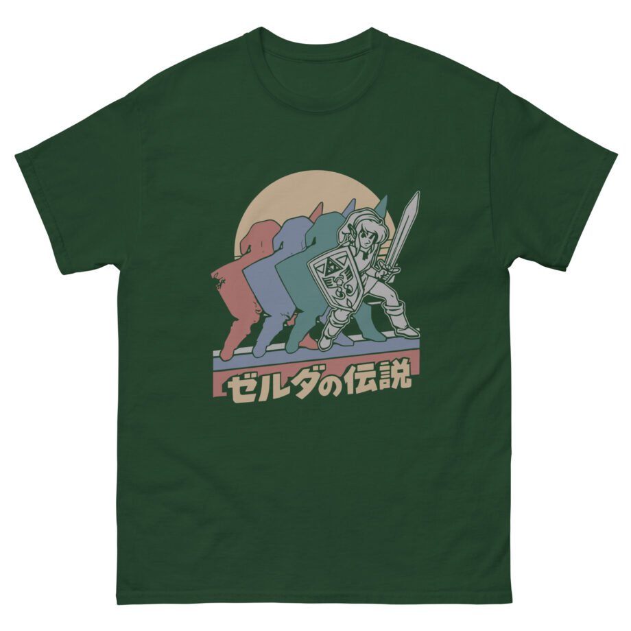 The Legend of Zelda Link Hiragana Spread Unisex classic tee