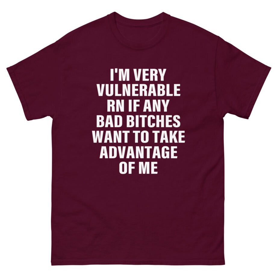 Dom Dolla I'm Very Vulnerable Rn if Any Bad Bitches Want to Take Advantage of Me Unisex classic tee