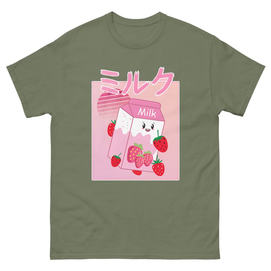 Georgenotfound Anime Strawberry Milk Shake Unisex classic tee