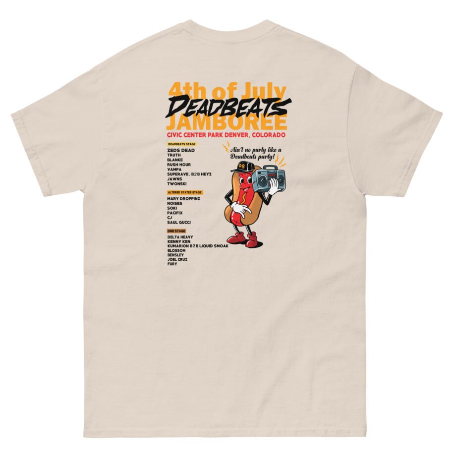 Deadbeats Jamboree Hot Dog Unisex classic tee