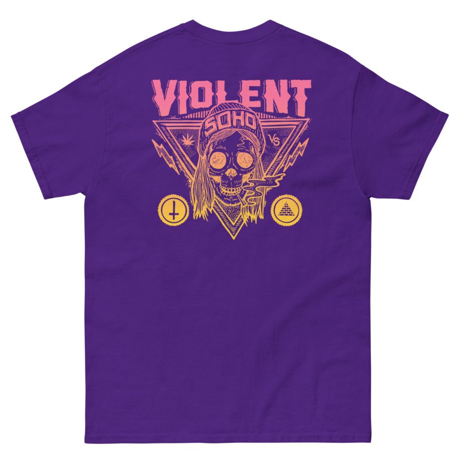 Violent Soho Blazin' Skull Gradient Unisex classic tee
