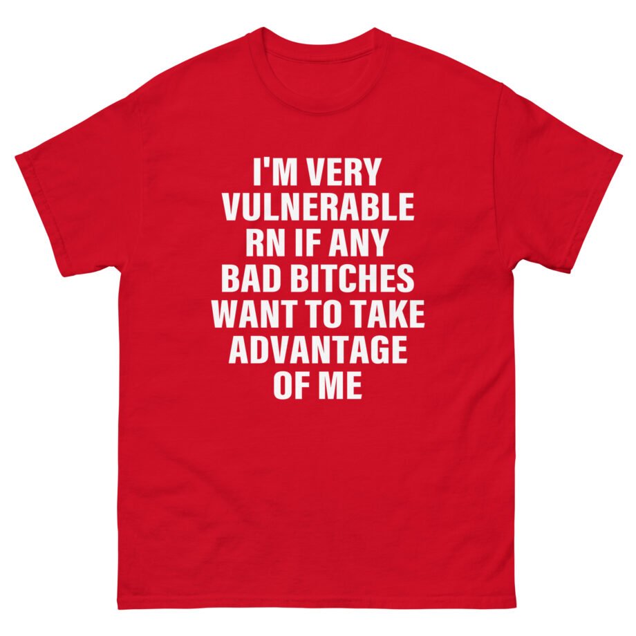 Dom Dolla I'm Very Vulnerable Rn if Any Bad Bitches Want to Take Advantage of Me Unisex classic tee