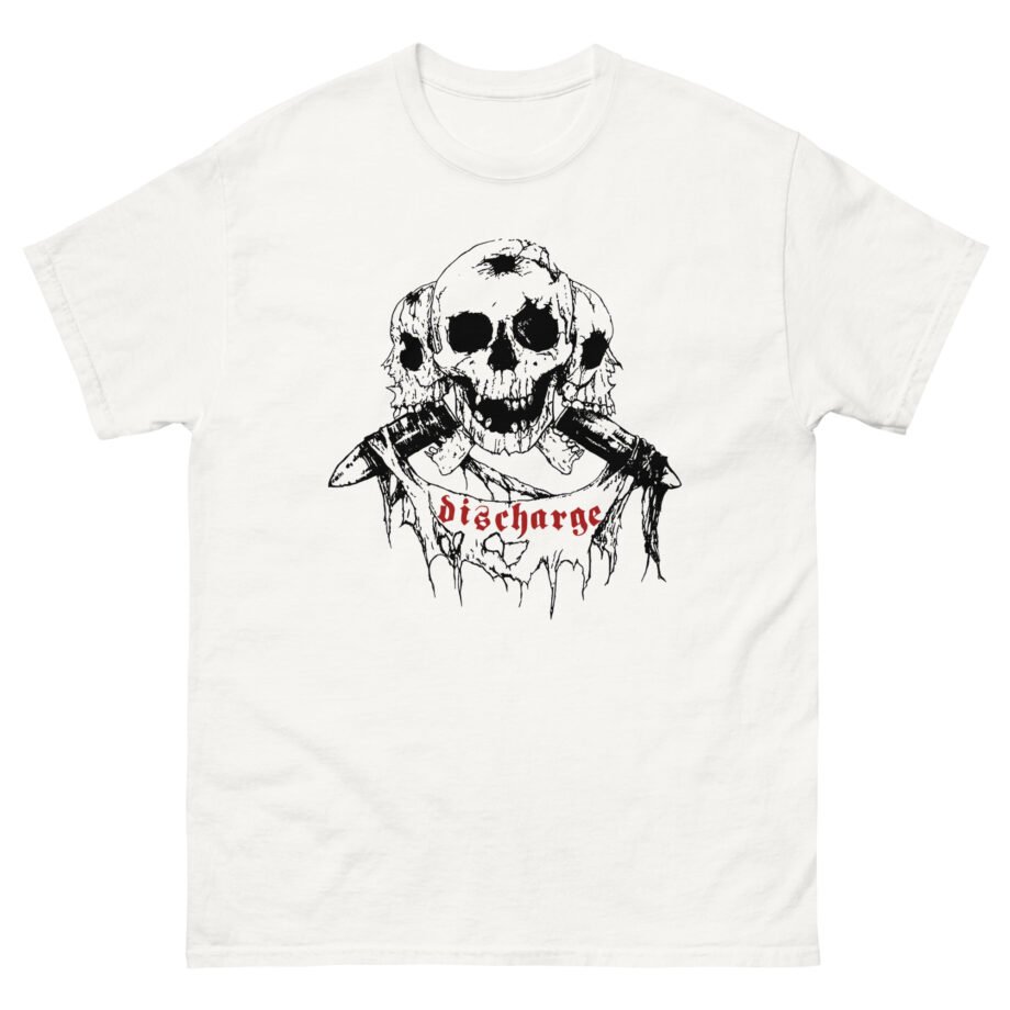 Discharge Three Skulls Unisex classic tee